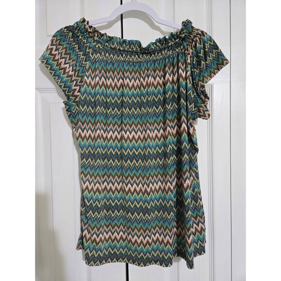 Worthington petite large women's multi-colored blouse - Picture 5 of 9